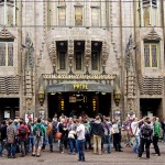 Ruby crowd in front of the famous Pathé Tuschinski